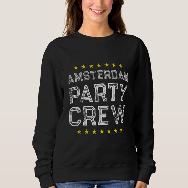 Camiseta Amsterdam Party Crew  Vacation Team (Frente)