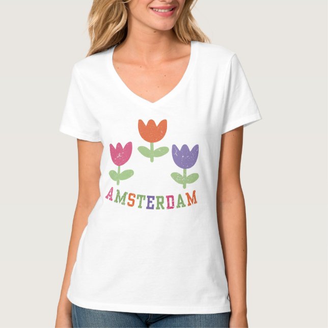 Camiseta Amsterdam Tulips (Frente)