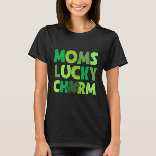 Camiseta Amuleto da Sorte da Mamãe Trevos Irlandeses Crianç
