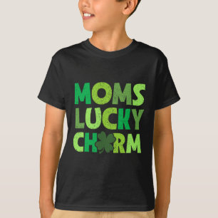 Camiseta Amuleto da Sorte da Mamãe Trevos Irlandeses Crianç
