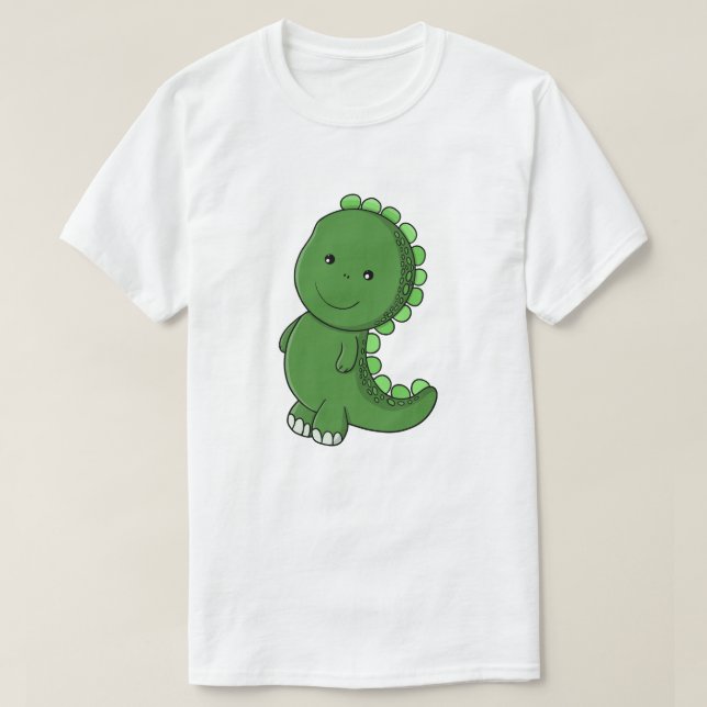 Camiseta Amuleto de Dinossauro Esmeralda (Frente do Design)