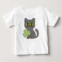 Amuleto de Trevo de Três Folhas de Gato Cinza