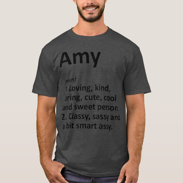 Camiseta AMY Definition Personalized Name Funny Birthday (Frente)