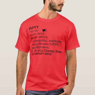 Camiseta Amy Name Definition Amy Female Name