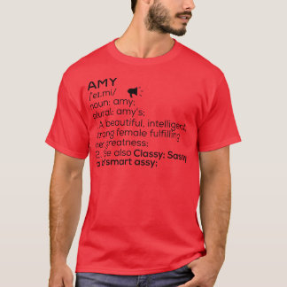 Camiseta Amy Name Definition Amy Female Name
