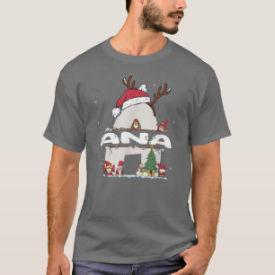 Camiseta Ana Christmas w Ana Name para xmas engraçados
