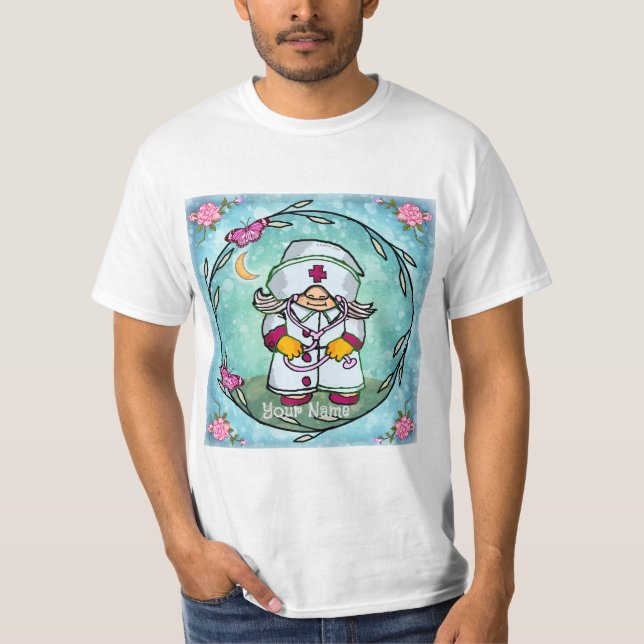 Camiseta Anã enfermeira fêmea  (Frente)