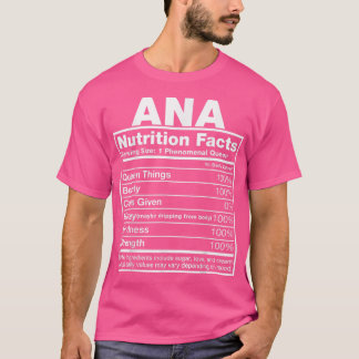 Camiseta Ana Nutrição Fata Ana Nome Aniversário