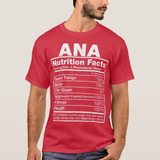 Camiseta Ana Nutrição Fata Ana Nome Aniversário