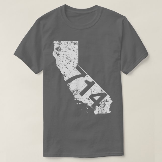 Camiseta Anaheim Santa Ana Area Code 714 , California Gift  (Frente do Design)