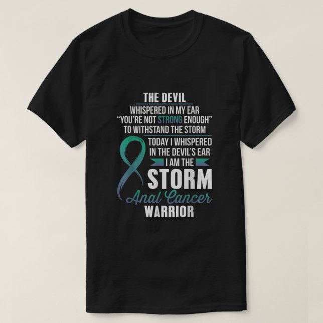 Camiseta ANAL Cancer Warrior I am the Storm2067 (Frente do Design)