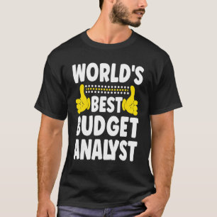 Camiseta Anal do Orçamento do Título do Trabalho de Analist