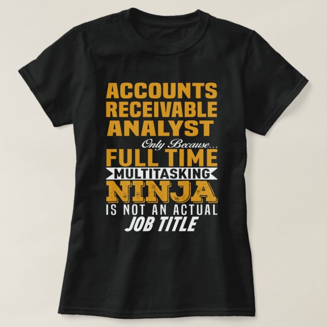 Camiseta Analista de Contas a Receber (Frente do Design)