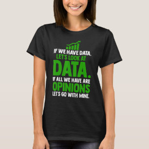 Camiseta Analista De Dados De Estatísticas De Ciência De Da