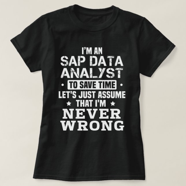 Camiseta Analista de dados SAP (Frente do Design)