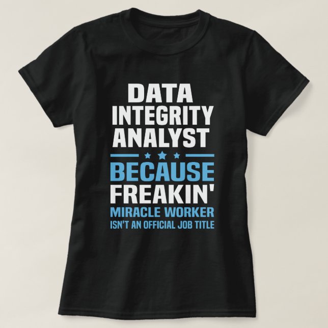 Camiseta Analista de Integridade de Dados (Frente do Design)