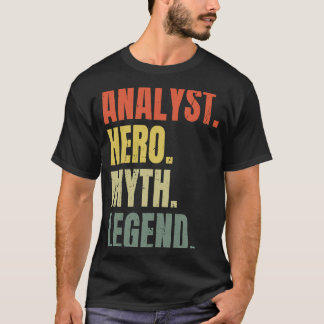 Camiseta Analista de Melhor Tarefa do Mito Herói de Analist