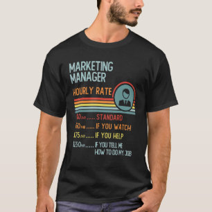 Camiseta Analista de Pesquisa de Mercado com Taxa Horária d