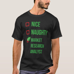 Camiseta Analista de Pesquisa de Mercado Funny Pajama Natal