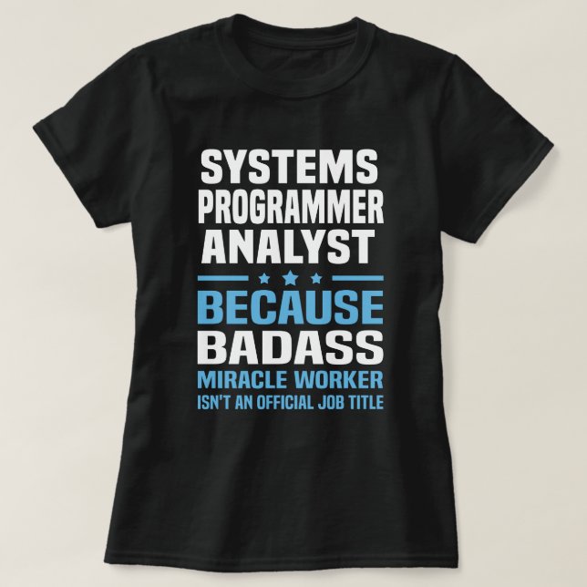 Camiseta Analista de programador de sistemas (Frente do Design)