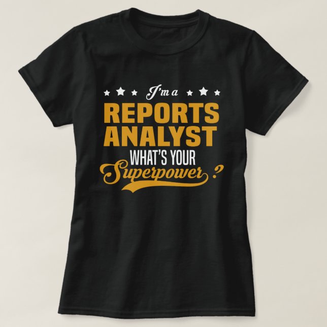 Camiseta Analista de Relatórios (Frente do Design)
