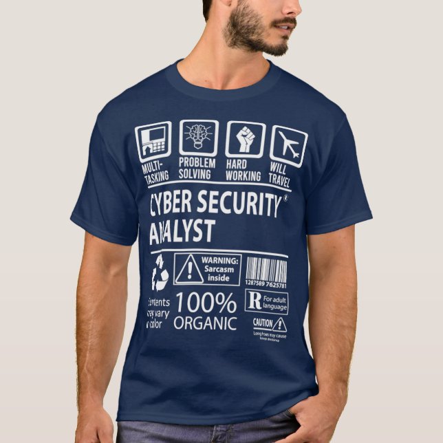 Camiseta Analista de Segurança Cibernética T (Frente)
