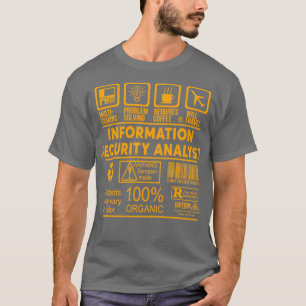 CAMISETA ANALISTA DE SEGURANÇA DA INFORMAÇÃO NICE DESIGN 20
