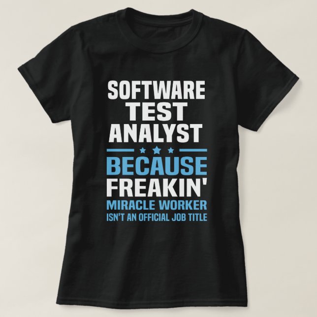 Camiseta Analista de teste de software (Frente do Design)