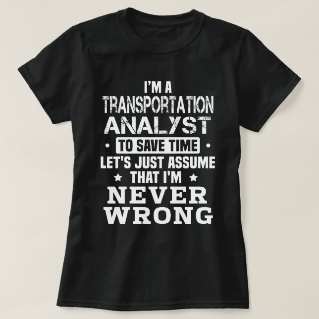Camiseta Analista de Transporte (Frente do Design)