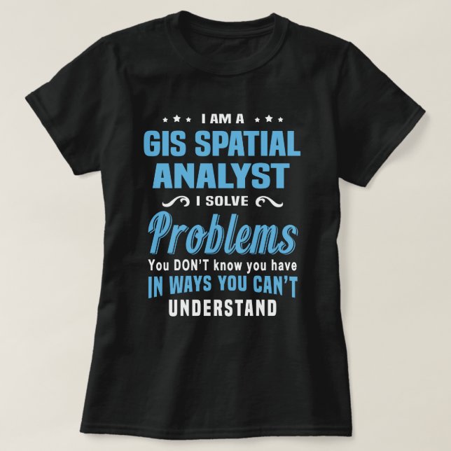 Camiseta Analista espacial GIS (Frente do Design)
