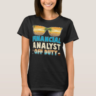 Camiseta analista financeiro  De Folga Férias de Verão Últi