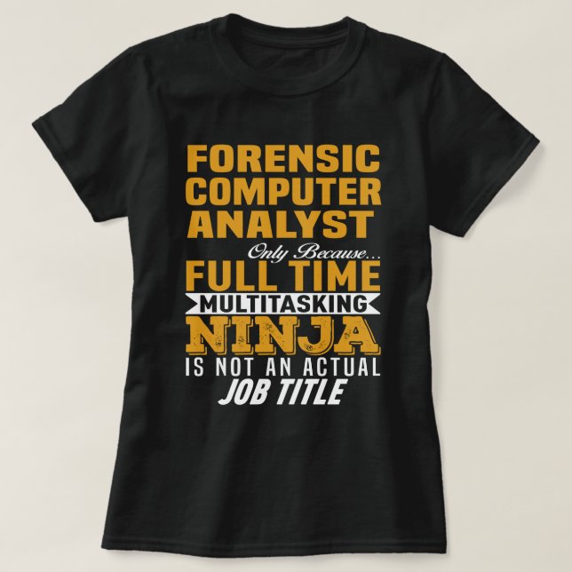 Camiseta Analista forense de computador (Frente do Design)