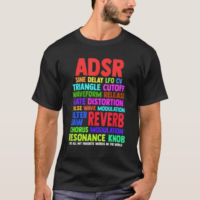 Camiseta Analog Modular Synthesizer I Músicos Eurorac (Frente)