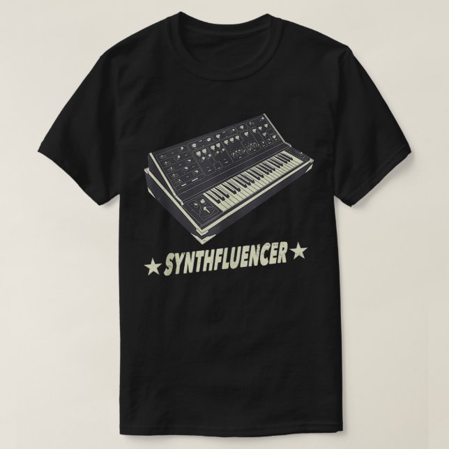 Camiseta Analog Synthesizer Synthfluencer Synthfluencer - R (Frente do Design)