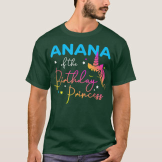 Camiseta Anana da Princesa de Aniversário Mãe do Unicórnio