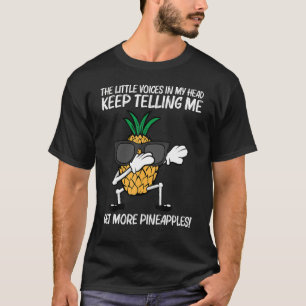 Camiseta Ananás Para Homens Fruta Verão