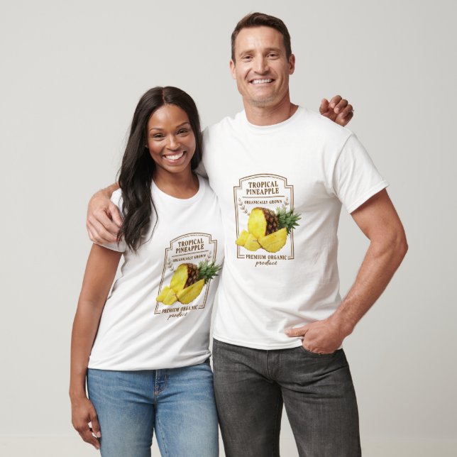 Camiseta Ananás Tropicais Cultivados Organicamente (Unissex)