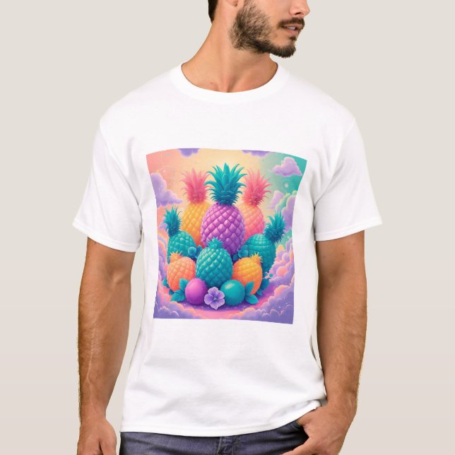 Camiseta Ananases coloridas (Frente)