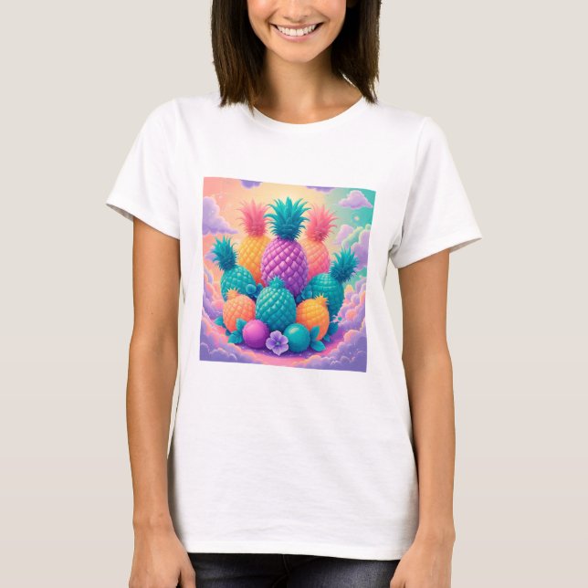 Camiseta Ananases coloridas (Frente)