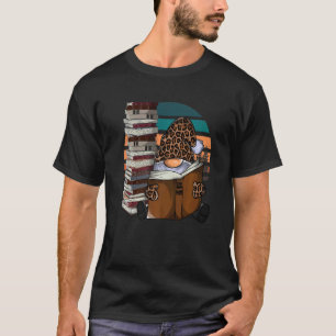 Camiseta Anão de jardim leopardo lendo livros Pôr do sol Gn