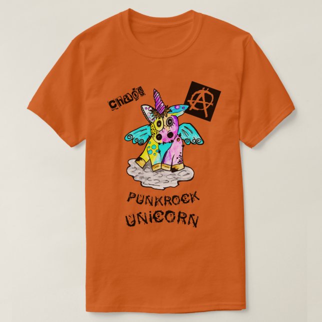 Camiseta Anarquia do Festival de Cinema do Unicorn Punk Roc (Frente do Design)