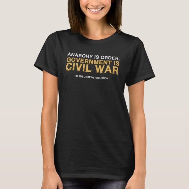 Camiseta Anarquia é ordem anarquismo citação libertária (Frente)
