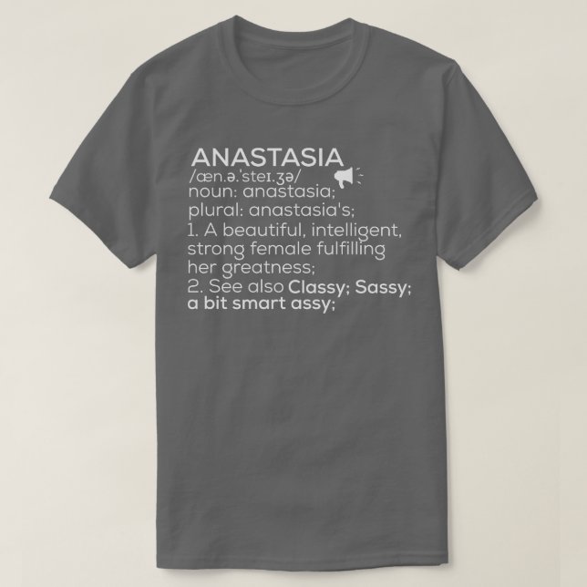 Camiseta Anastasia Anastasia Definição Anastasia Fema (Frente do Design)