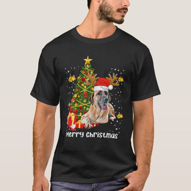 Camiseta Anatolian Shepherd Dog Christmas Tree Santa Xmas P (Frente)