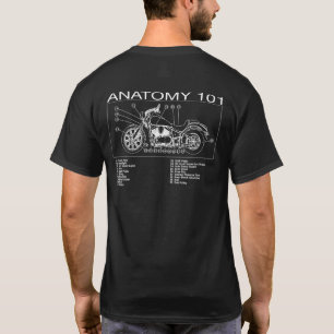 Camiseta Anatomia 101 da motocicleta