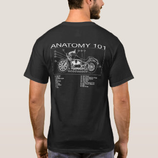 Camiseta Anatomia 101 da motocicleta