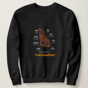 Camiseta Anatomia Adorável de Cão da Terra Nova