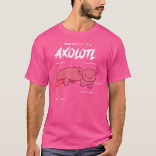 Camiseta Anatomia Axolotl Salamander mexicano Lizard Walkin