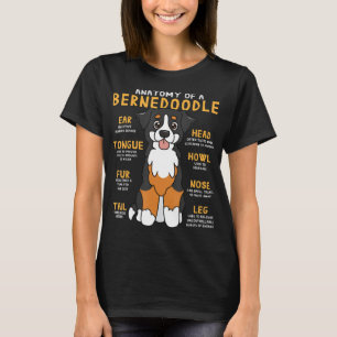 Camiseta Anatomia Bernedoododela Cão Engraçado Mãe Pai P