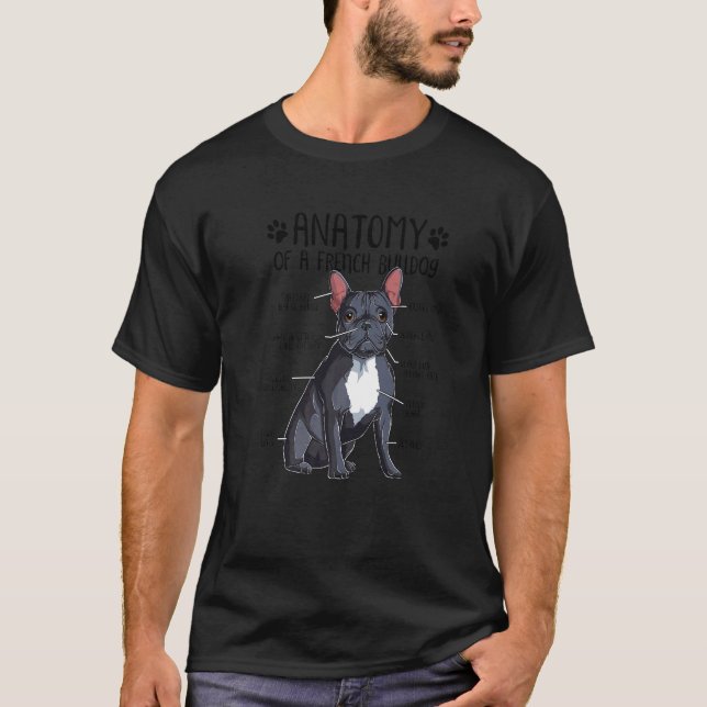 Camiseta Anatomia, Bulldog Francês (Frente)